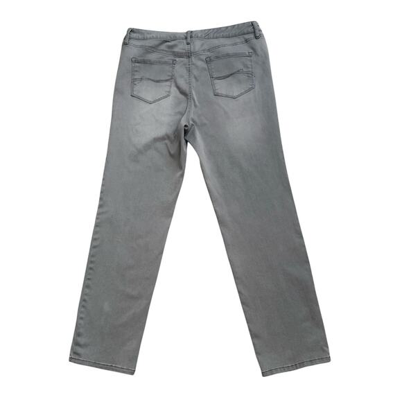 GLORIA VANDERBILT Womens 16 Short Gray Slimming Effect Bridget Slim Leg Jeans - Picture 2 of 8